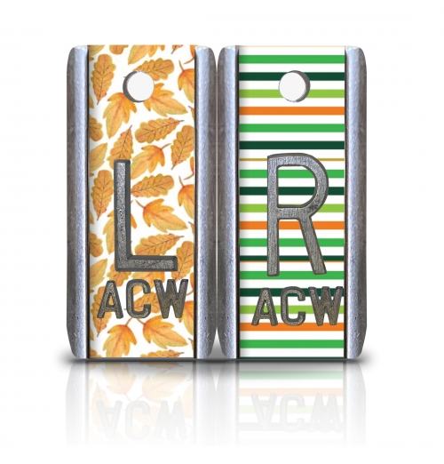 1 1/2" HEIGHT ALUMINUM ELITE STYLE LEAD X RAY MARKERS-MIX & MATCH GRAPHIC PATTERN